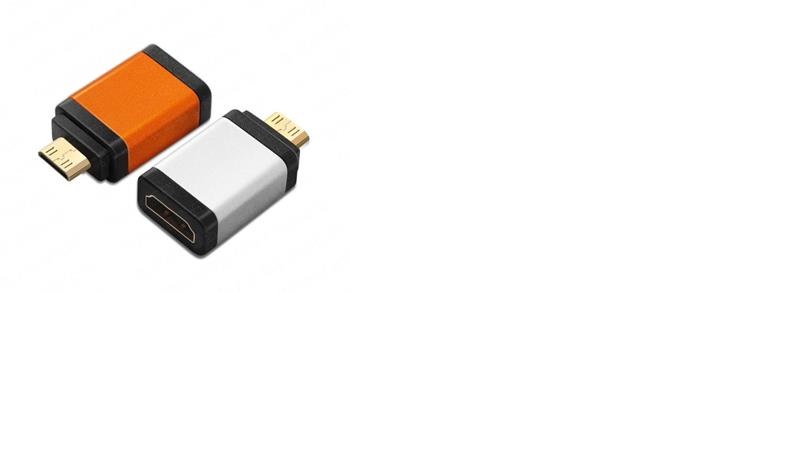 PremiumCord Adapter HDMI Typ A samice - mini HDMI Typ C samec, oranžová kphdma-31
