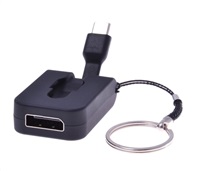 PREMIUMCORD Adaptér USB 3.1 Typ-C male na DisplayPort female,zasunovací kabel a kroužek na klíče ku31dp05