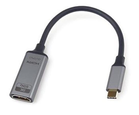 PremiumCord Adaptér USB-C na HDMI rozlišení obrazu 8K@60Hz,4K@144Hz Aluminium 20cm ku31hdmi24