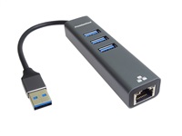 PremiumCord adaptér USB3.0 -> LAN RJ45 ETHERNET 10/100/1000 MBIT + 3x USB3.0 port kuethernet7