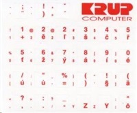 PremiumCord Česká přelepka na klávesnici - červená