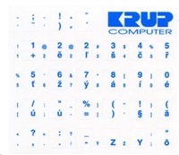 PremiumCord Česká přelepka na klávesnici - modrá