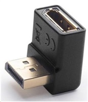 PremiumCord DisplayPort 1.2 dolů zahnutý adapter 90°, male/female, pozlacené konektory kportad26