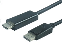 PremiumCord DisplayPort 1.2 na HDMI 2.0 kabel pro rozlišení 4Kx2K@60Hz, 2m kportadk04-02