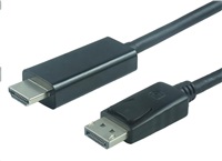 PremiumCord DisplayPort 1.2 na HDMI 2.0 kabel pro rozlišení 4Kx2K@60Hz, 3m kportadk04-03