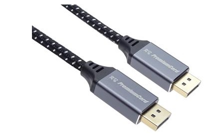 PremiumCord DisplayPort 1.4 8K prípojný kábel, kovové a pozlátené konektory, 5m kport10-05