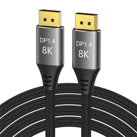 PremiumCord DisplayPort 1.4 přípojný kabel 32,4Gbit/s, rozlišení 8K, kovové a zlacené konektory, 7,5m kport13-07