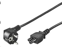 PremiumCord - Elektrický kabel - CEE 7/7 (M) úhlový do IEC 60320 C5 - AC 230 V - 10 A - 1 m - černá KPSPT1
