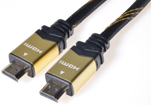 PremiumCord GOLD HDMI High Speed + Ethernet kabel, zlacené konektory, 1m KPHDMET1