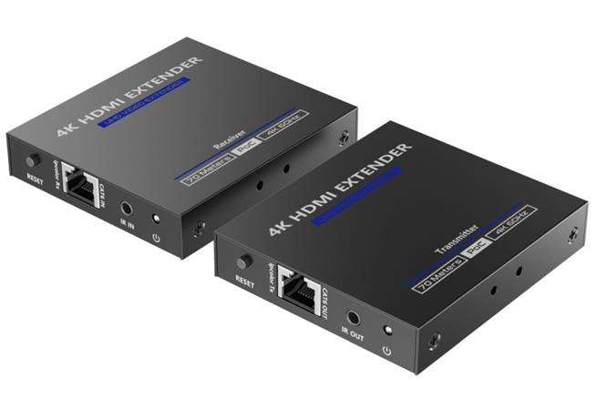 PremiumCord HDMI 2.0 extender Ultra HD 4kx2k@60Hz na 70m přes Cat6/Cat6A/Cat7 khext70-7