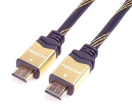 PremiumCord HDMI 2.0 High Speed + Ethernet kabel HQ, zlacené konektory, 1m kphdm2q1