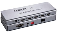 PremiumCord HDMI 2.0 splitter 1-4 porty, 4K x 2K/60Hz, FULL HD, 3D khsplit4e