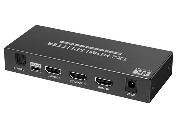 PremiumCord HDMI 2.1 splitter 1-2 porty, 8K@60hz, 4K@120Hz, 1080p, HDR+ khsplit2m