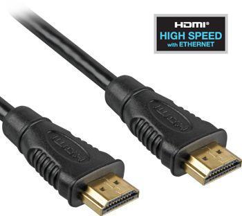 PremiumCord HDMI High Speed + Ethernet kabel, zlacené konektory, 0,5m