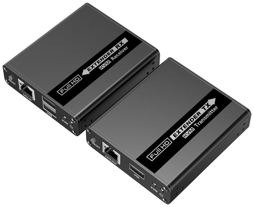 PremiumCord HDMI KVM extender 4K a FULL HD 1080p na 70m s přenosem USB khext70-6