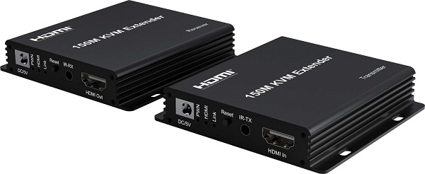 PremiumCord HDMI KVM extender na 150m přes jeden kabel Cat5e/Cat6, FULL HD 1080p khext150-4