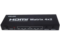 PremiumCord HDMI matrix switch 4:2,s audiem, rozlišení 4Kx2K khswit42b