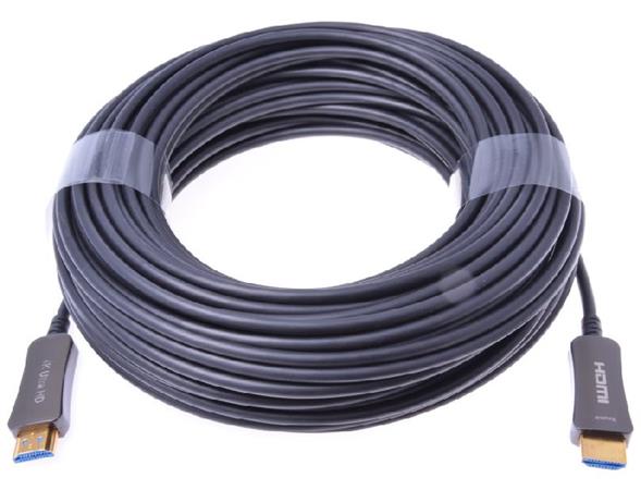PremiumCord HDMI optický fiber High Speed + Ethernet kabel/ 4K@60Hz/ M/M/ zlacené konektory/ 100m/ černá kphdm2x100
