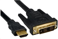 PREMIUMCORD Kabel HDMI - DVI 10m (M/M, zlacené kontakty, stíněný) kphdmd10