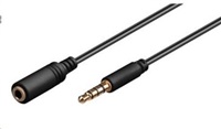 PREMIUMCORD kábel Jack 3,5 mm 4 pin M/F 2 m pre Apple iPhone, iPad, iPod