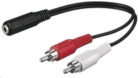 PremiumCord Kabel Jack 3.5mm-2xCINCH F/M 1,5m