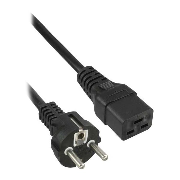 PremiumCord Kabel síťový k počítači 230V 16A 3m IEC 320 C19 konektor kpspa