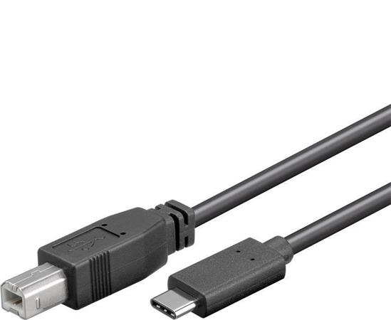 PremiumCord Kabel USB 3.1 konektor C/male - USB 2.0 konektor B/male, 1m ku31cd1bk