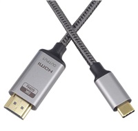 PremiumCord kabel USB-C na HDMI 2m rozlišení obrazu 8K@60Hz,4K@144Hz Aluminium ku31hdmi22