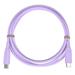 PREMIUMCORD Kabel USB-C na USB-C, 60W, 480Mbps, silikonový, fialový, 1,5m