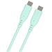 PREMIUMCORD Kabel USB-C na USB-C, 60W, 480Mbps, silikonový, tyrkysový, 1,5m