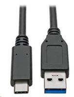 PremiumCord kabel USB-C - USB 3.0 A (USB 3.2 generation 2, 3A, 10Gbit/s) 0.15m ku31ck01bk