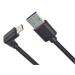 PremiumCord Kabel USB typ C/M zahnutý konektor 90° - USB 3.0 A/M, 2m ku31cz2bk