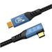 PREMIUMCORD Kabel USB4™ Version2.0 80Gbps 16K@60Hz 240W Thunderbolt 3 a 4 kabel zahnutý 1m ku4cb10