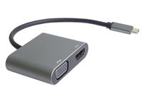 PremiumCord MST adaptér USB-C na HDMI + VGA, rozlišení 4K a FULL HD 1080p ku31hdmi19