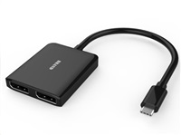 PREMIUMCORD MST Adaptér USB3.1 typ-C - 2x DisplayPort, rozšíření+zrcadlení+2 obrazy, 4K*2K@30Hz ku31dp04