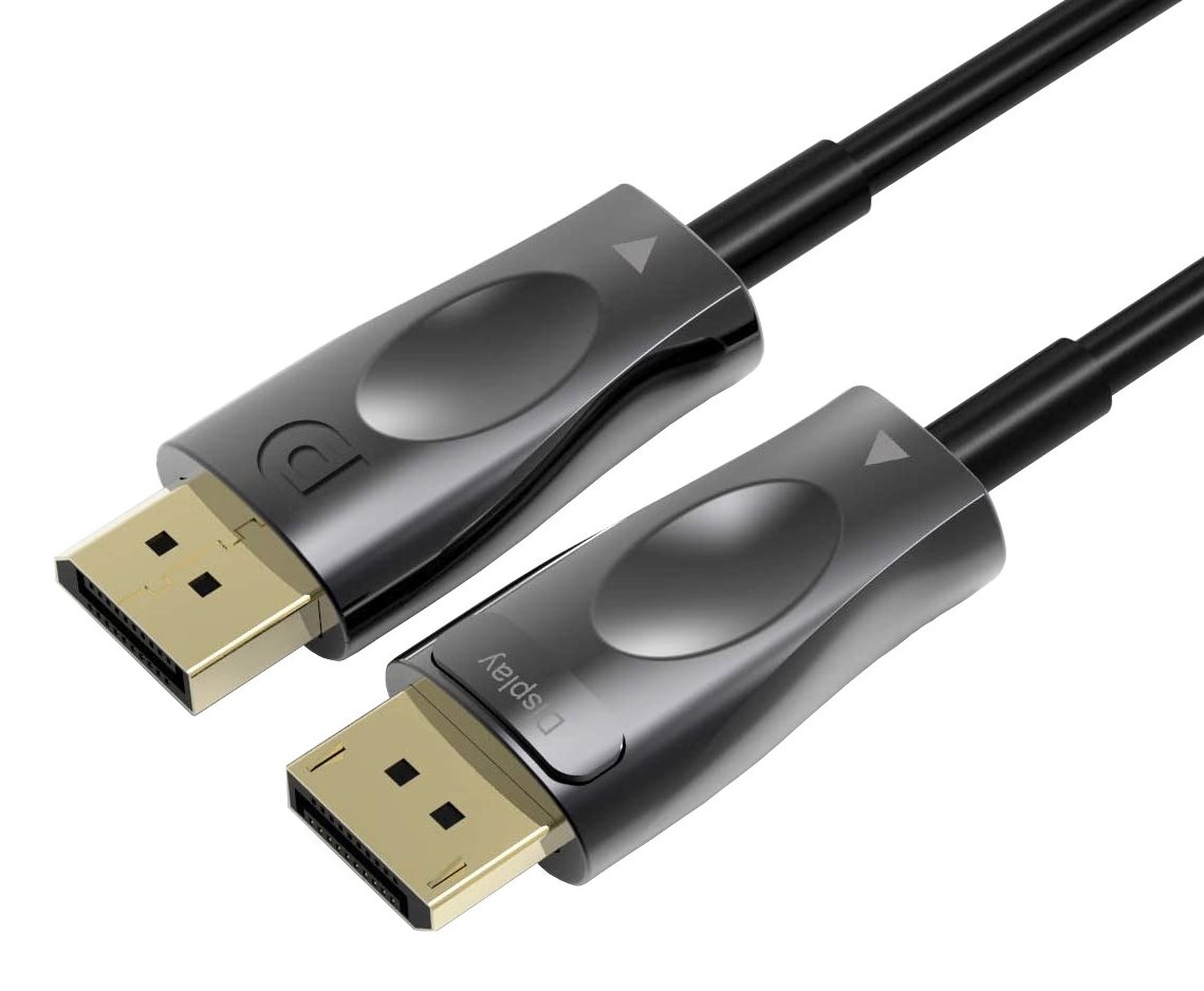 PremiumCord Optický DisplayPort 1.4 přípojný kabel M/M, zlacené konekt. 15m kport6-15