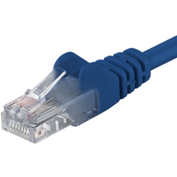 PremiumCord Patch kabel UTP RJ45-RJ45 level 5e 10m modrá sputp100B