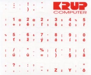 PremiumCord přelepky na klávesnici/ české/ bílé