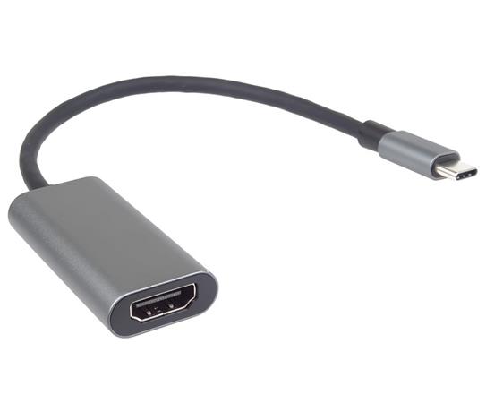 PremiumCord Převodník USB-C na HDMI, rozlišení 4K a FULL HD 1080p, kovové pouzdro ku31hdmi16