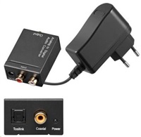 PREMIUMCORD Převodník z analogového signálu 2xCINCH na digitální SPDIF a optický Toslink kjtosred05