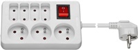 PREMIUMCORD Prodlužovací přívod 230V 1,5m 3+4 zásuvky+vypínač ppd02