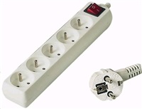 PREMIUMCORD Prodlužovací přívod 230V 3m, 5 zásuvek + vypínač, bílá pp5k-03