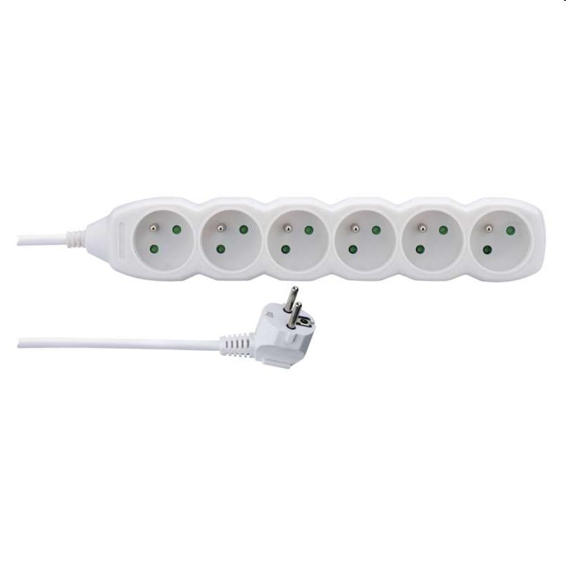 PremiumCord prodlužovací přívod 230V 5m, 6 zásuvek pp6-05