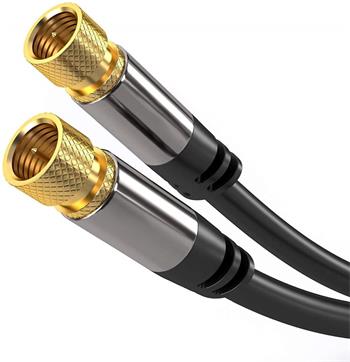 PremiumCord Satelitní antenní HQ kabel F male - F male (135 dB) 4x stíněný 5m kjqsat5