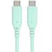 PremiumCord Silikónový kábel USB-C 60W 480Mbps tyrkysový extra mäkký a robustný kábel dlžky 1,5m ku31sa15t