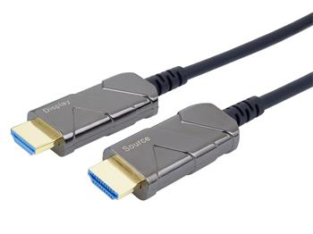 PremiumCord Ultra High Speed HDMI 2.1 optický fiber kabel 8K@60Hz,zlacené 15m kphdm21x15