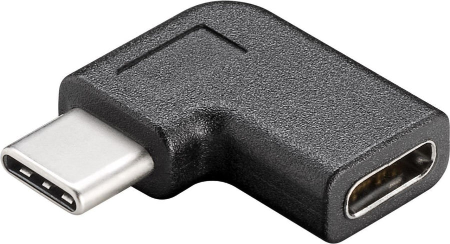 PremiumCord USB 3.1 C/male - C/female zahnutý konektor 90° kur31-13