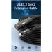 PremiumCord USB 3.2 Gen 2 repeater a prodlužovací kabel C-Male-A-Female, 10Gbps Aluminium 10m ku3rep10bl