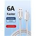 PremiumCord USB-C kabel s tlačítkem pro odpojení USB-C jednou rukou, rychlé nabíjení 6A, bavlněný oplet 2m ku31co2