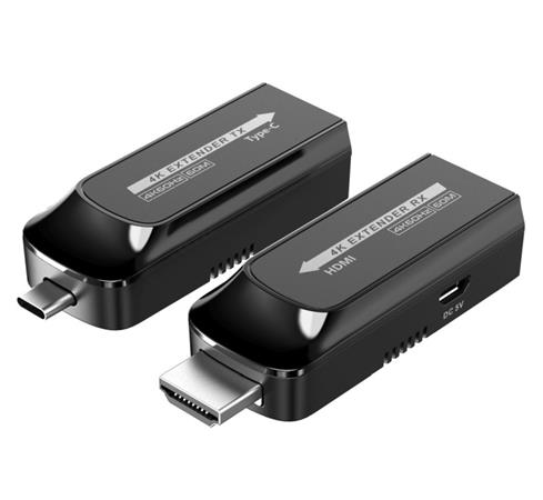 PremiumCord USB-C na HDMI extender přes Cat5e/6/6a 4K@60Hz na 60m khext60-10